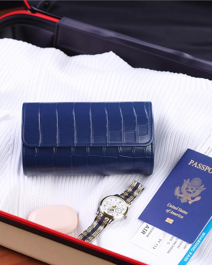 MR.OKAY 2 Watch Travel Case- Classic Leather Watch Case - Image 8