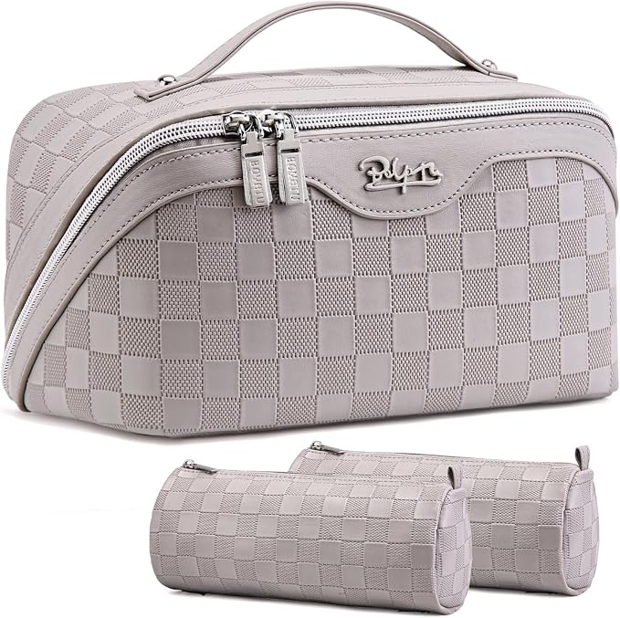 Travel Makeup Bag Organizer Cosmetic Bag: 3 Pcs Set Make up Bags by BOYATU