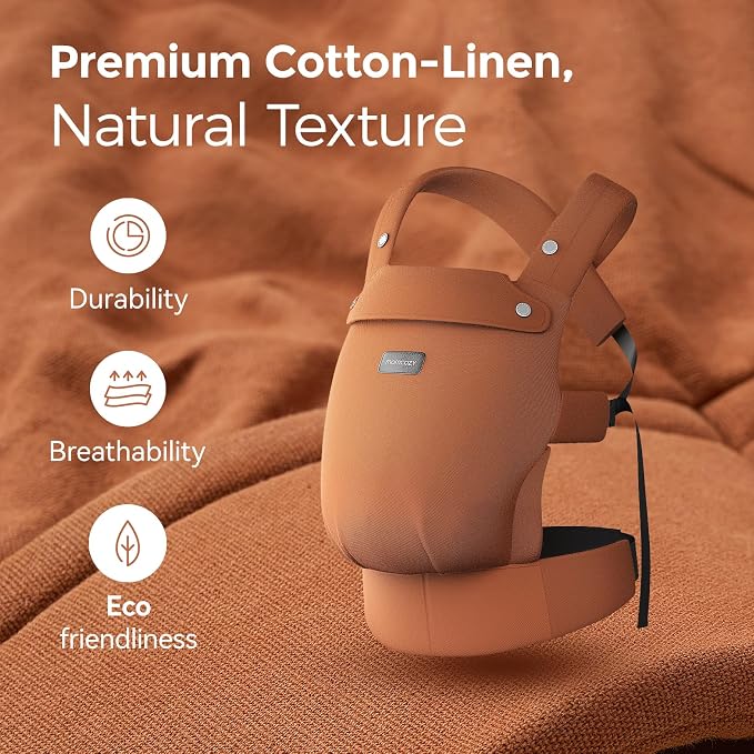 Momcozy Baby Carrier with Natural Cotton Linen, Built to Last, Ergonomic Design - Image 3