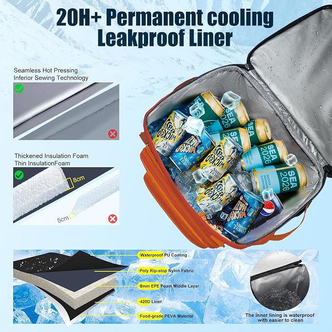 Backpack Cooler Insulated Leak Proof - Image 2