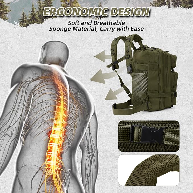 Small Military Tactical Backpack, 30L Tactical Assault Bag - Image 5