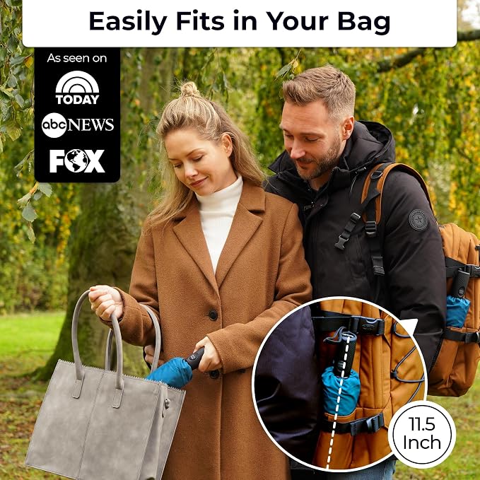 TUMELLA Strongest Windproof Travel Umbrella, Small Strong but Light Portable - Image 2