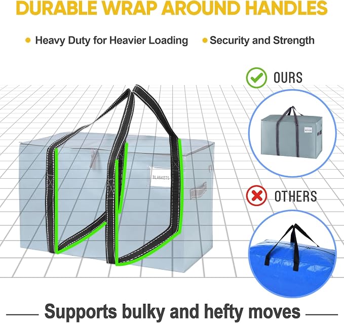 VENO 4 Pack Moving Bags, Heavy Duty, Moving Boxes Alternative, Packing Storage - Image 5