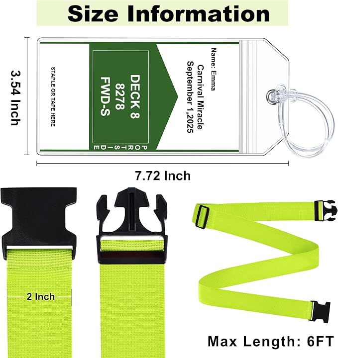 8 Pack Luggage Straps and Cruise Luggage Tags Set, Luggage Straps - Image 2