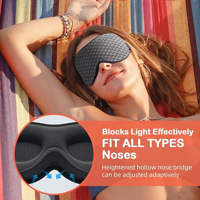 INNELO 3D Contoured Sleep Mask for Side Sleepers - Image 2