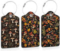 Psychedelic Mushrooms, Butterflies, Insectsts 3 Pack PU Leahter Luggage Tag by Losthll