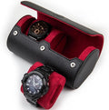 2 Watch Travel Case for Men – Bold Faux Leather Organizer for Smart & Luxury by Unknown