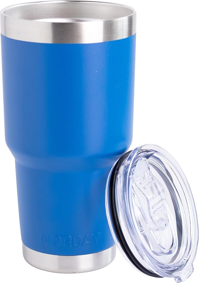 NORDAY | Tumbler with Lid - 30oz - Blue Insulated Tumbler - Stainless Steel by Norday