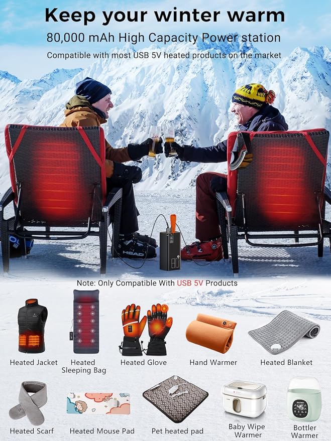 80000mAh Power Bank Fast Charging, 30W PD & QC 3.0 High Capacity Portable - Image 9