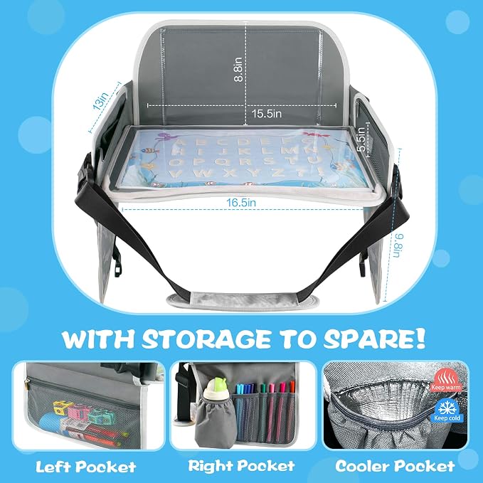 MENZOKE Kids Travel Tray Car Seat Tray - Image 4