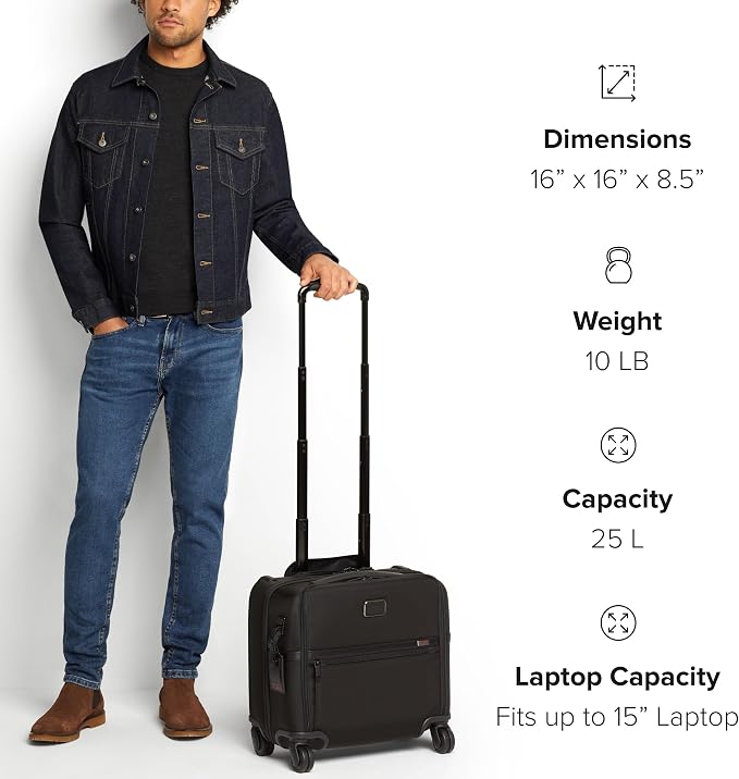TUMI - Alpha Compact 4 Wheeled Brief - Laptop Bag - Image 8