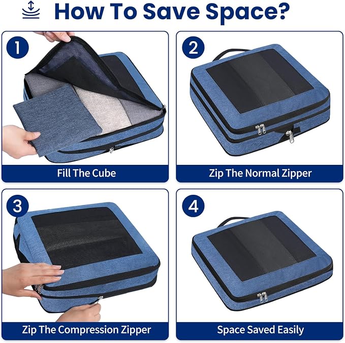 8 Set/6 Set/4 Set Compression Packing Cubes - Image 4