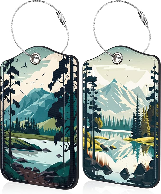Mesmerizing Mountain Lake Scenery Luggage Tag by Unknown