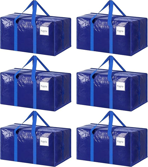6 Pack Extra Heavy Duty Large Moving Bags by Fygrip