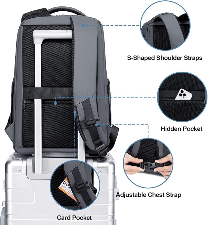 FENRUIEN Work Backpack for Men, Water Resistant Smart Backpack - Image 5