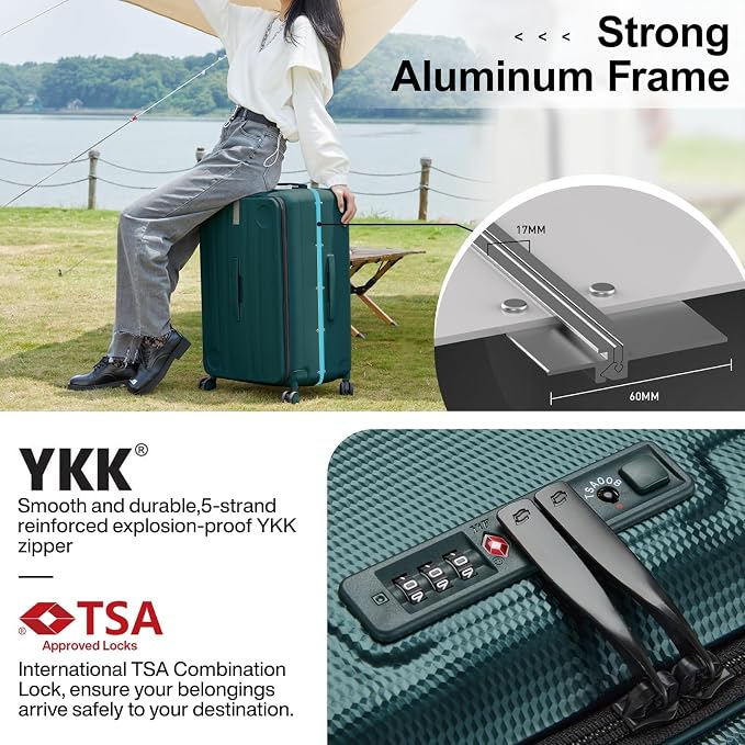 Hanke Multifunctional 26 Inch Hard Shell Suitcases - Image 7