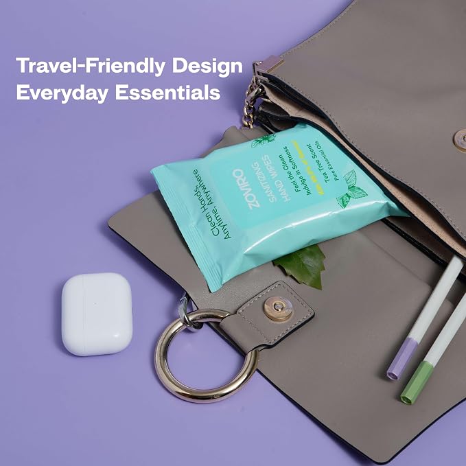 Zoviro Hand Sanitizer Wipes, Moisturizing - Image 5