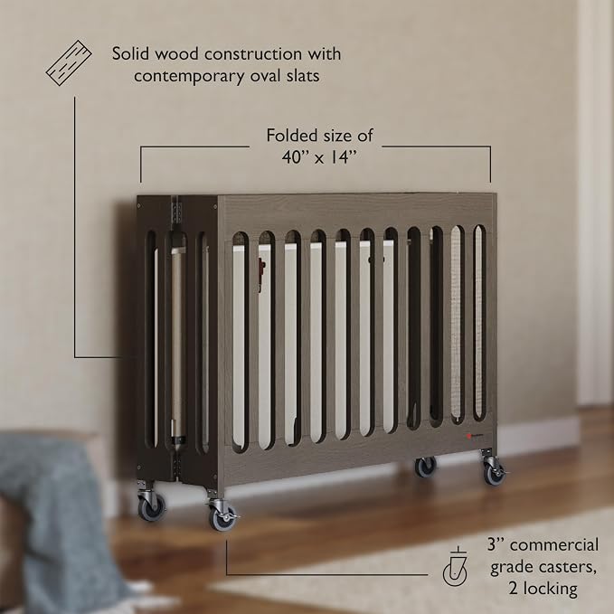 Foundations Boutique Folding Hotel Crib and Sheet Bundle - Image 3