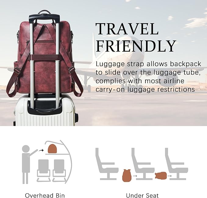 Shrrie Vegan Leather Laptop Backpack - Image 5
