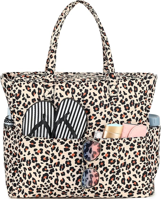 Beach Pool Bags Tote for Women Ladies Large Gym Tote Carry On Bag by BLUBOON