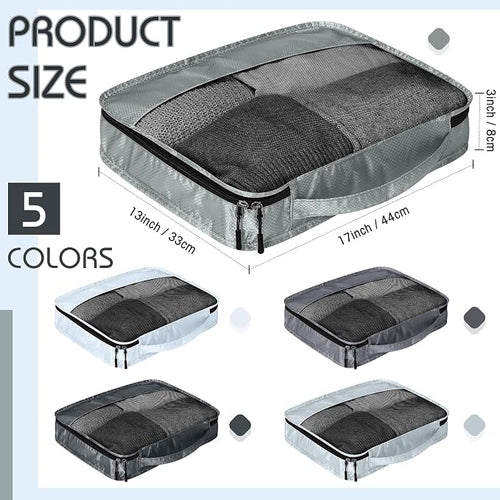 5 Pcs Packing Cubes for Suitcase Large Travel Cubes Carry on Luggage Organizer - Image 2
