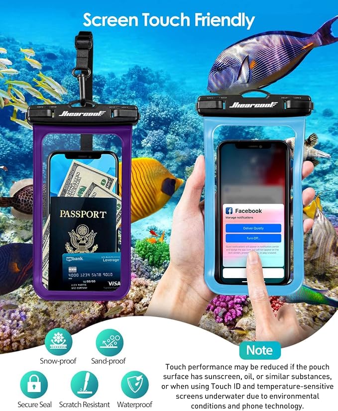 Hiearcool Universal Waterproof Phone Pouch, Dry Bag Compatible - Image 6