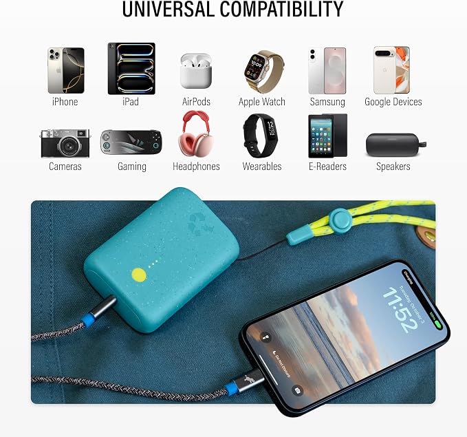 Nimble Champ Portable Charger, 000mAh Power Bank Fast Charging, 20W Dual USB-C - Image 4