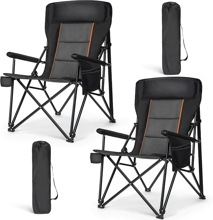 HIGH POINT SPORTS Oversized Folding Camping Chairs by HIGHPOINTSPORTS
