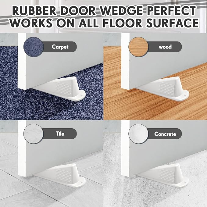 Frienda 12 Pcs Jumbo Door Stoppers Heavy Duty Door Stopper Tall up to 2inch - Image 4