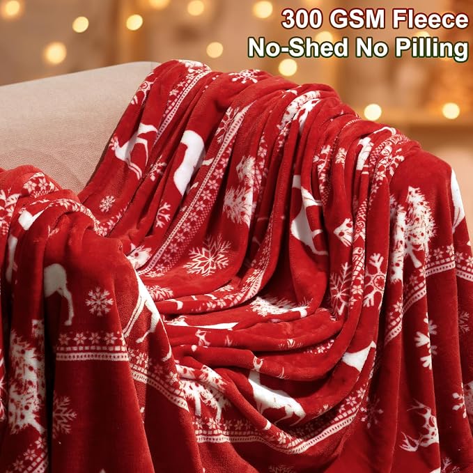 PHF Printed Fleece Blanket Twin Size, No Shed No Pilling Ultra Soft Plush Cozy - Image 3