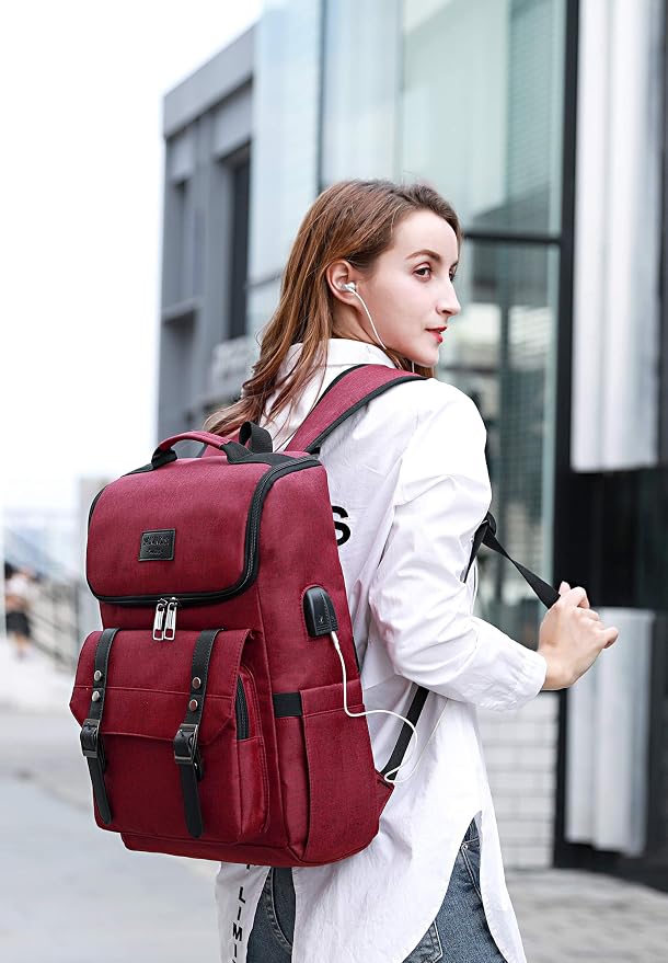 YALUNDISI Vintage Backpack Travel Laptop Backpack - Image 3