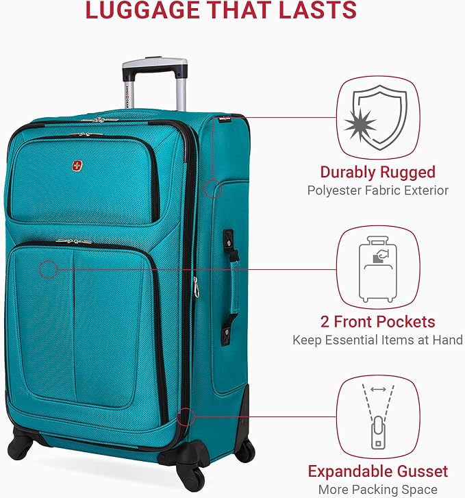SwissGear Sion Softside Expandable Roller Luggage, 3 Piece Set - Image 4
