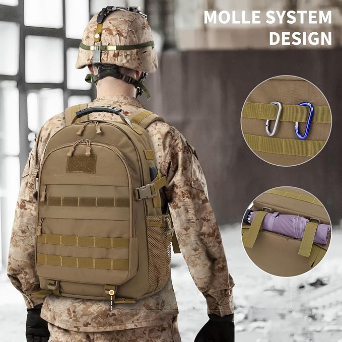 HUNTVP Military Tactical Backpack 40L Large Army 3 Day Assault Pack Molle Bag - Image 7