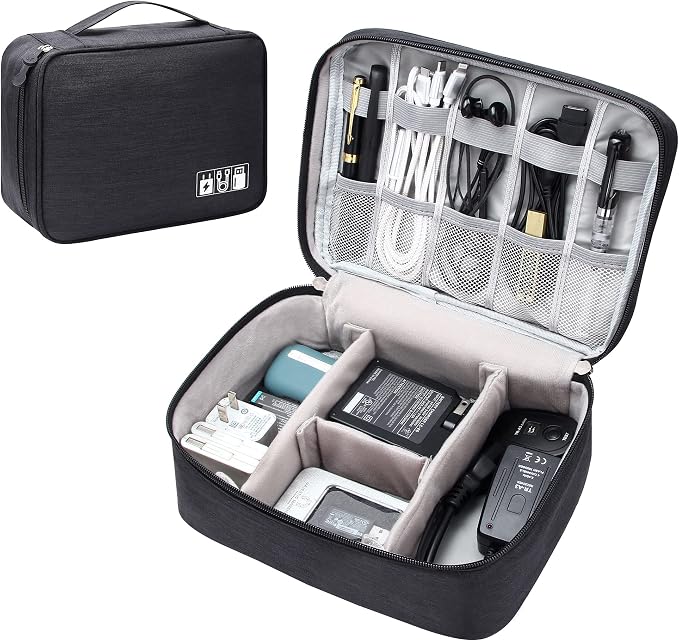 Electronics Organizer Travel Universal Cable Organizer Bag Waterproof by SELLYFELLY
