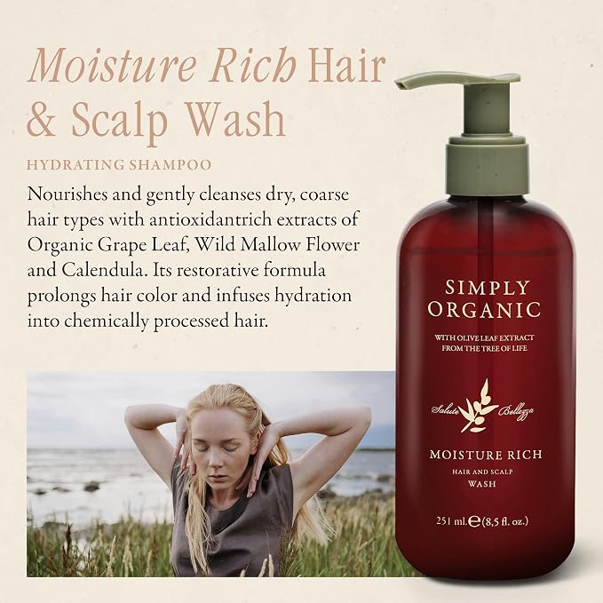 SIMPLY ORGANIC Nourishing Hair Deep Shampoo Scalp Wash, Made in Italy, All - Image 2