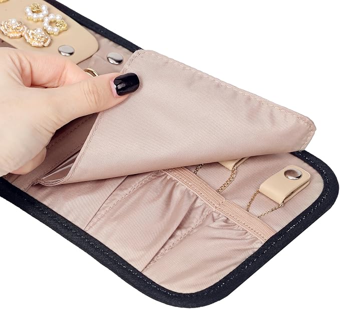 BELALIFE Travel Jewelry Case Organizer, Small Foldable Storage Roll - Image 6