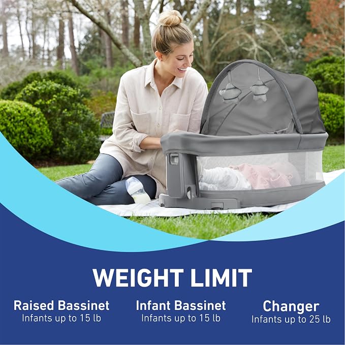 Graco Pack ’n Play Travel Dome LX Playard – Raised Portable Bassinet, UV‑50 - Image 7