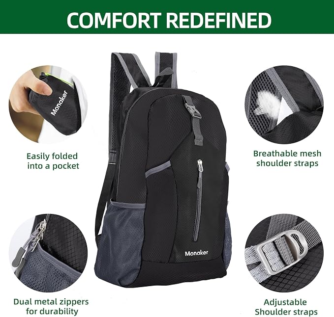 Ultralight 20L Foldable Backpack, Compact to Palm-Sized, Travel & Daily Use - Image 4