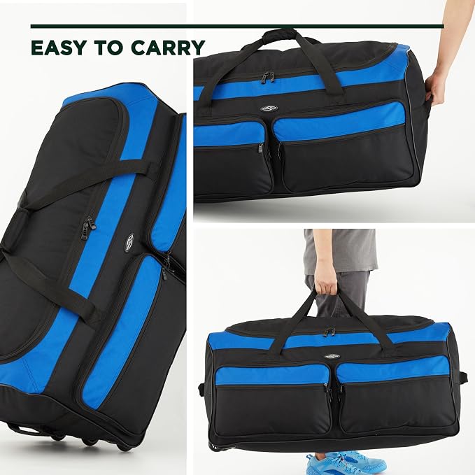 Travelers Club 36" Asgard 3-Wheel Rolling Duffel Bag - Image 6