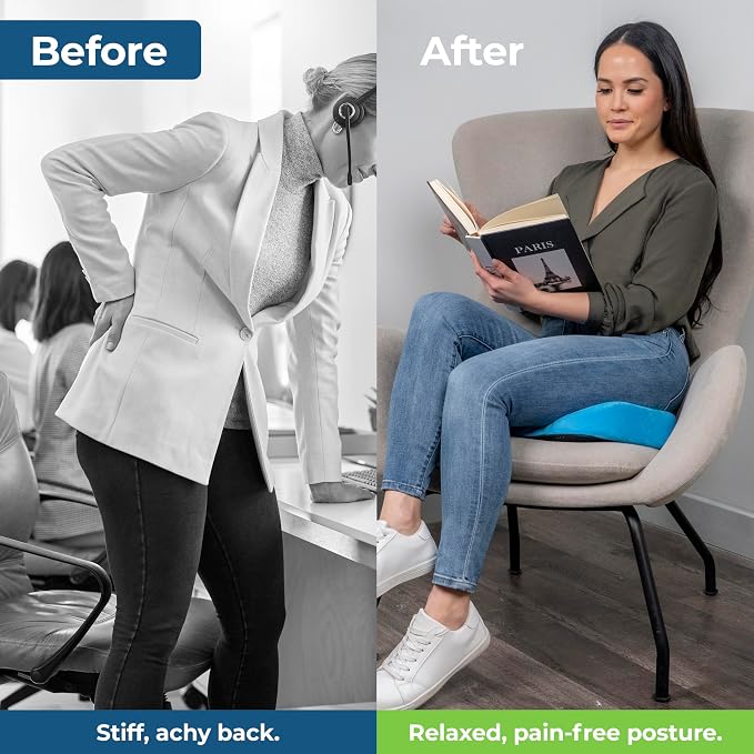 LuminaRest® Gel Seat Cushion for Tailbone Pain Relief – CertiPUR-US® Certified - Image 9