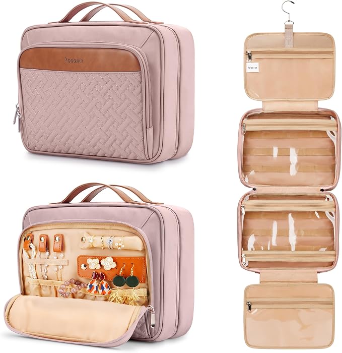 Travel Hanging Toiletry Bag for Women, by COOSKY