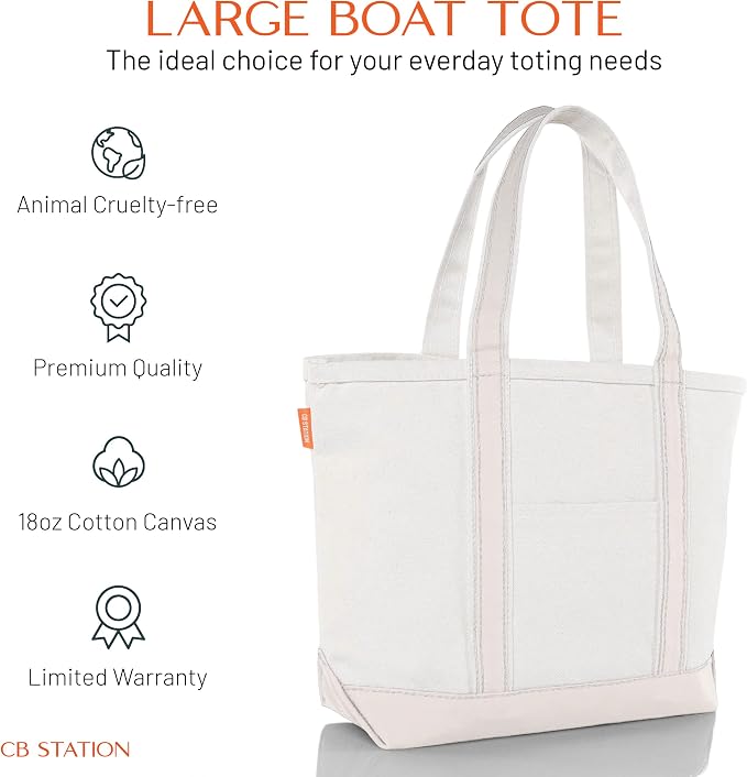 CB STATION Medium Classic Canvas Tote Bag - Image 2