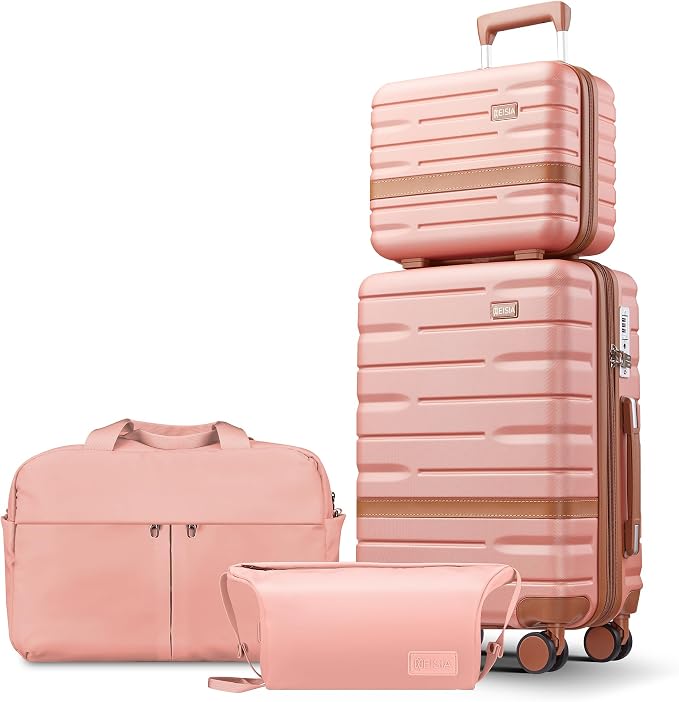 Luggage Sets 4 Piece with TSA Lock Hardside PC+ABS Carry On expandable Suitcase by Unknown