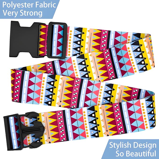 Bohemia Luggage Straps for Suitcases, Adjustable Luggage Travel Belt to Keep - Image 5