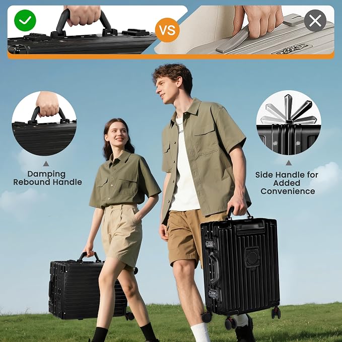 Carry On Luggage 22x14x9 Airline Approved, Zipperless Luggage Carry On - Image 7