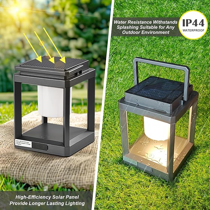 LETRY Solar Outdoor Table Lamp: Outdoor Lanterns - Image 3
