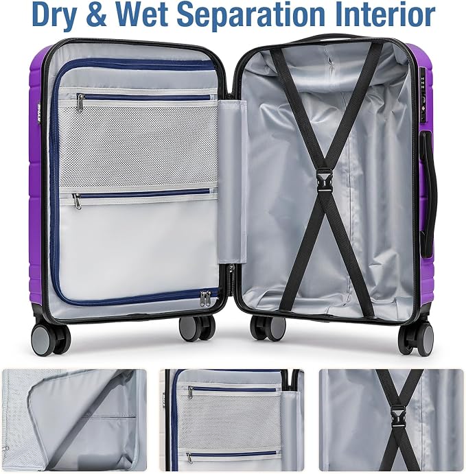 KYME Carry On Luggage 22x14x9 Airline Approved - Image 5