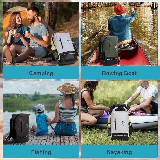 UPWELL 30L Waterproof Dry Bag Boating Backpack - Image 7
