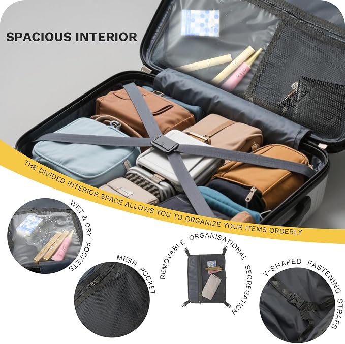 20 inch Carry On Luggage Expandable Top Opening/Clamshell Opening, TSA Approved - Image 7