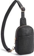 Telena Small Sling Bag for Women Leather Crossbody Fanny Packs Chest Bag for by Telena